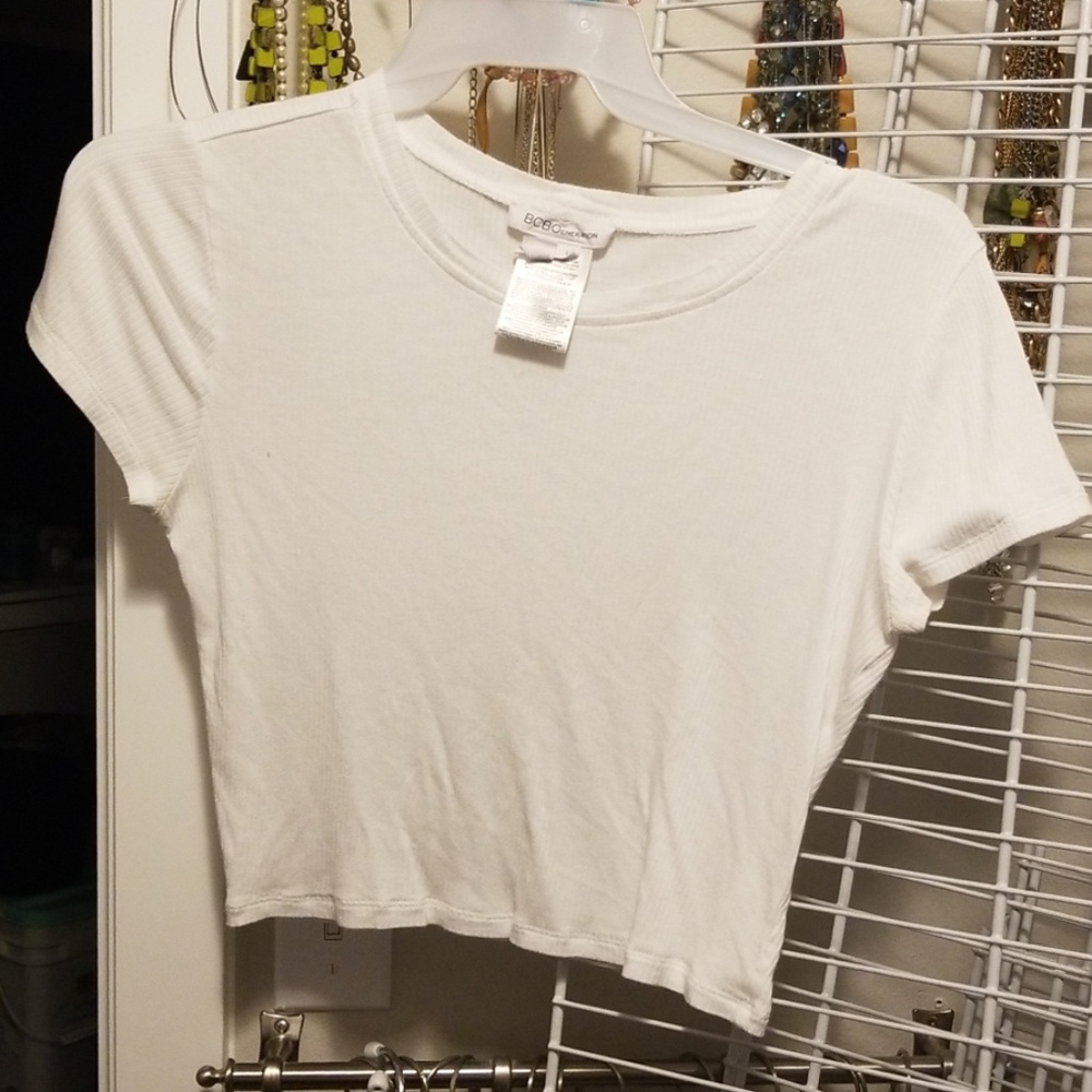 Crop white BCBG top